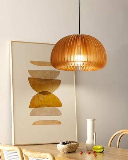 Rustic Autumn Hanging Wooden Pendant Light
