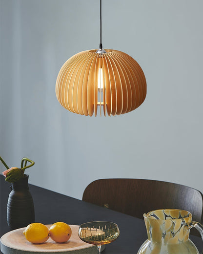 Rustic Autumn Hanging Wooden Pendant Light