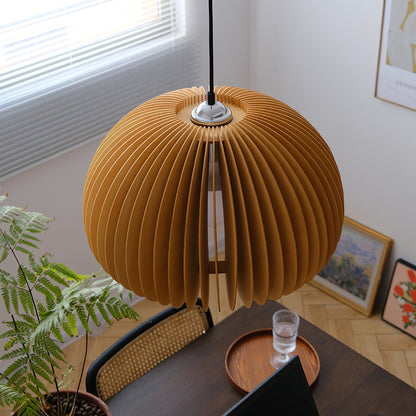 Rustic Autumn Hanging Wooden Pendant Light