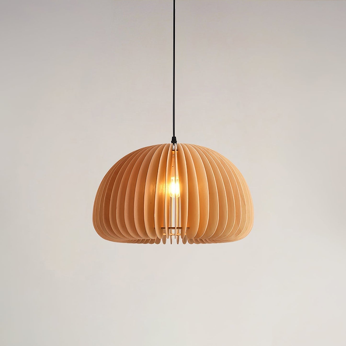 Rustic Autumn Hanging Wooden Pendant Light