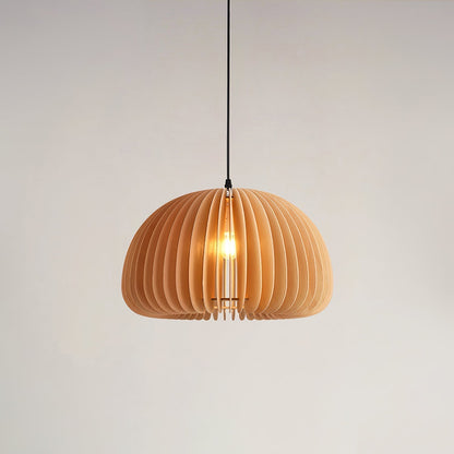 Rustic Autumn Hanging Wooden Pendant Light