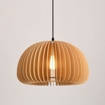 Rustic Autumn Hanging Wooden Pendant Light