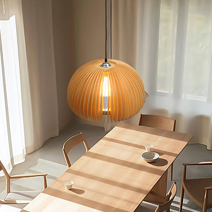 Rustic Autumn Hanging Wooden Pendant Light