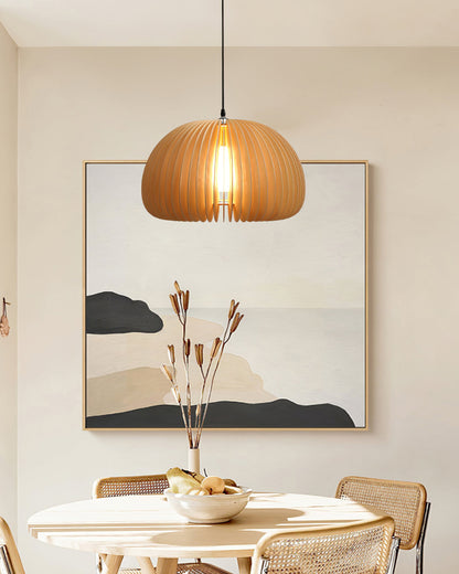 Rustic Autumn Hanging Wooden Pendant Light