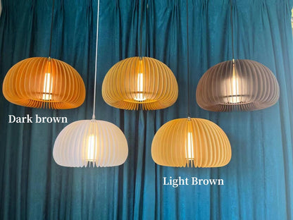 Rustic Autumn Hanging Wooden Pendant Light