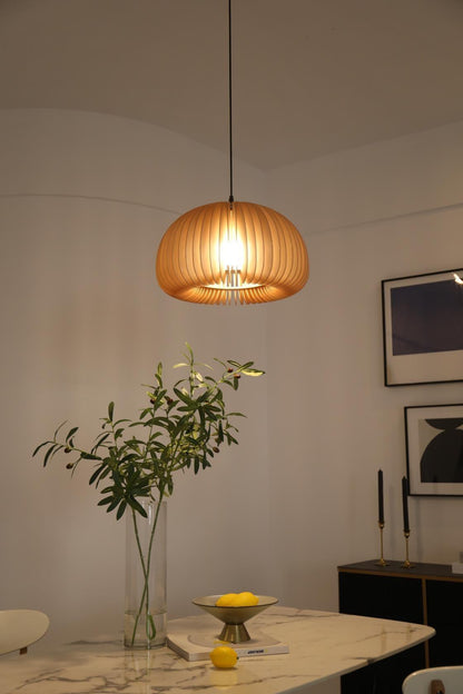 Rustic Autumn Hanging Wooden Pendant Light