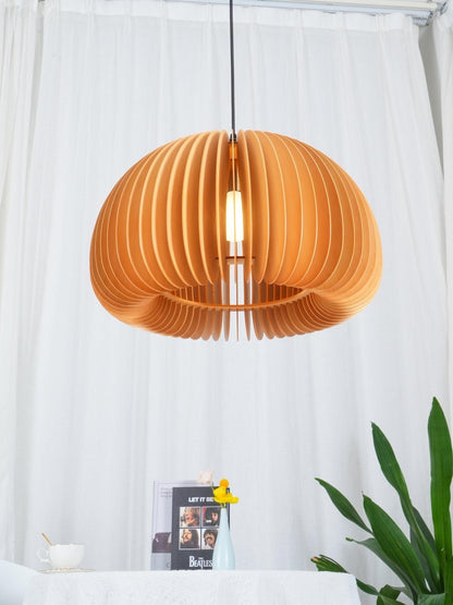 Rustic Autumn Hanging Wooden Pendant Light