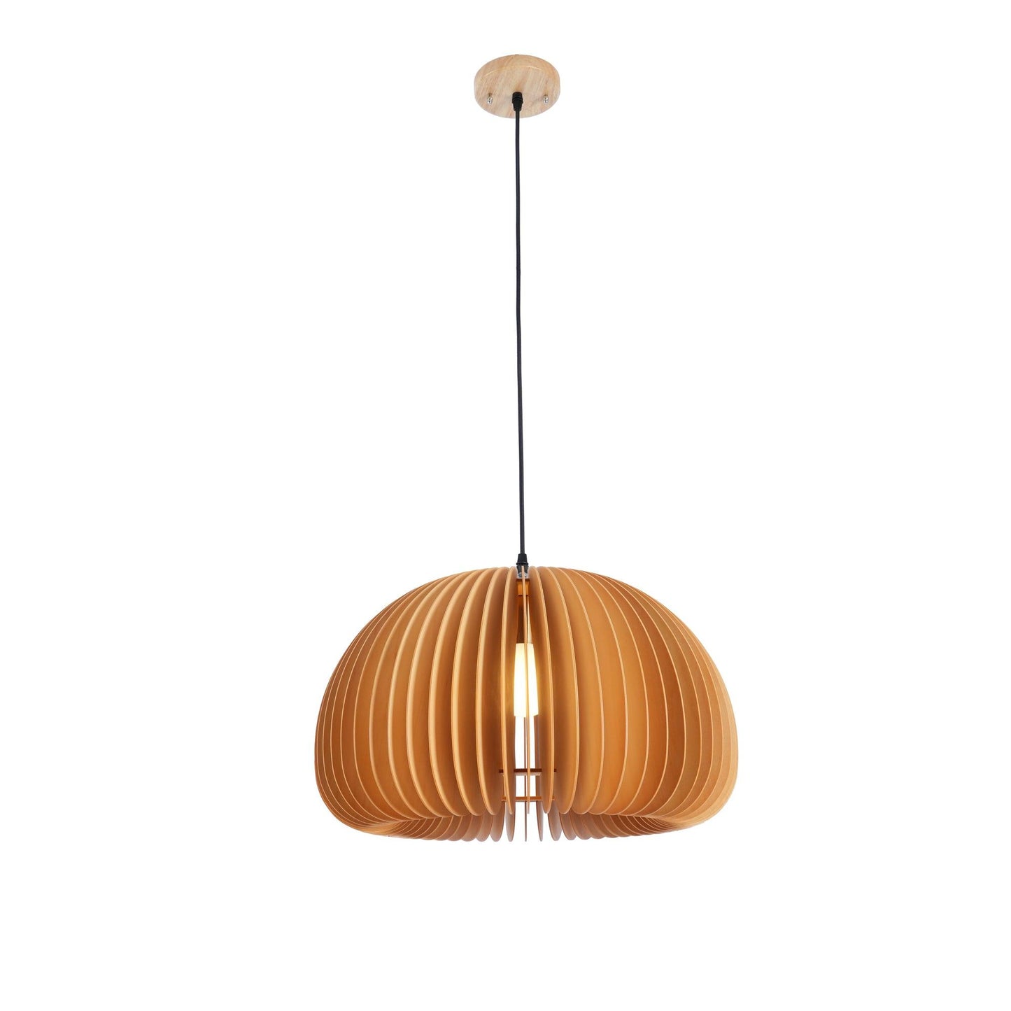 Rustic Autumn Hanging Wooden Pendant Light