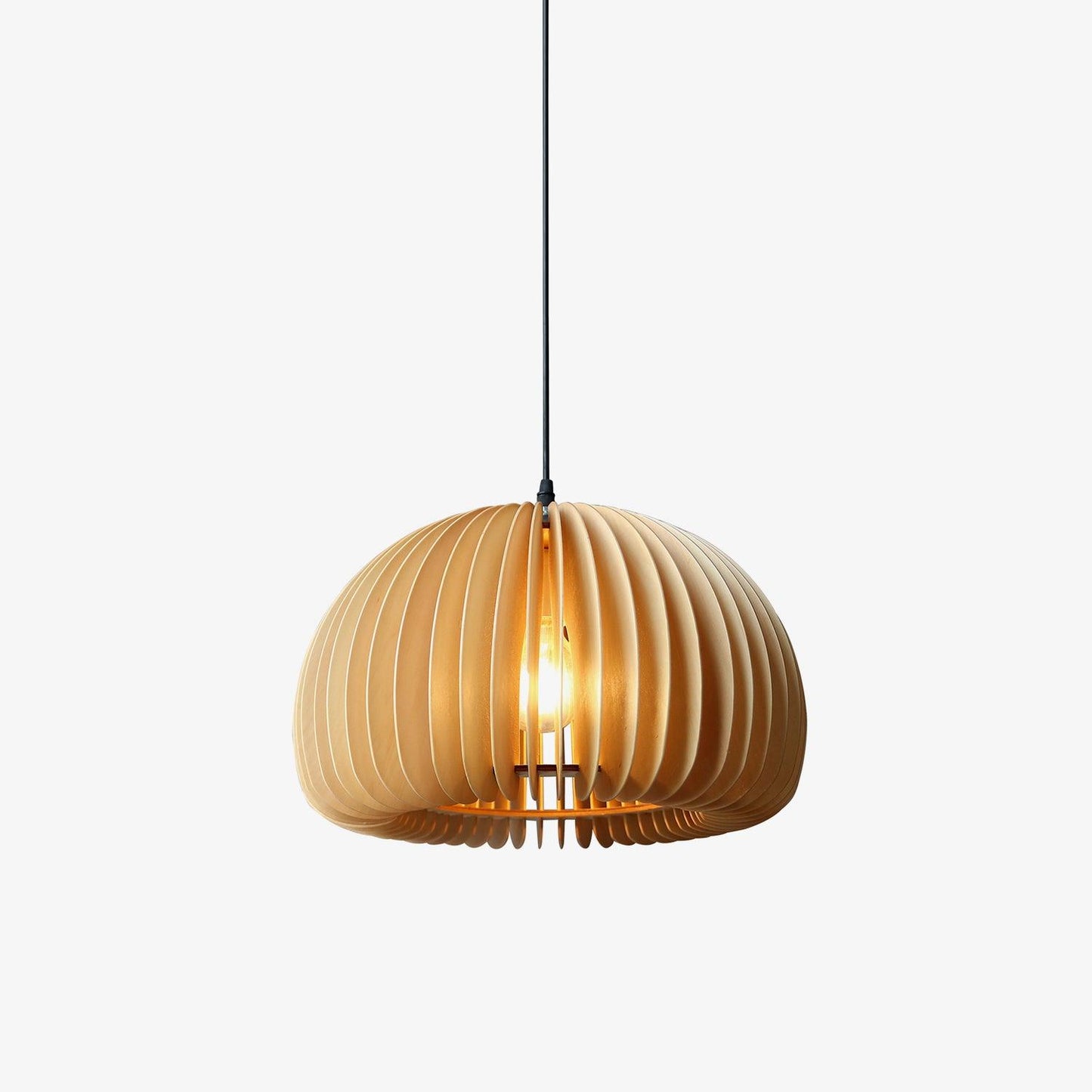 Rustic Autumn Hanging Wooden Pendant Light