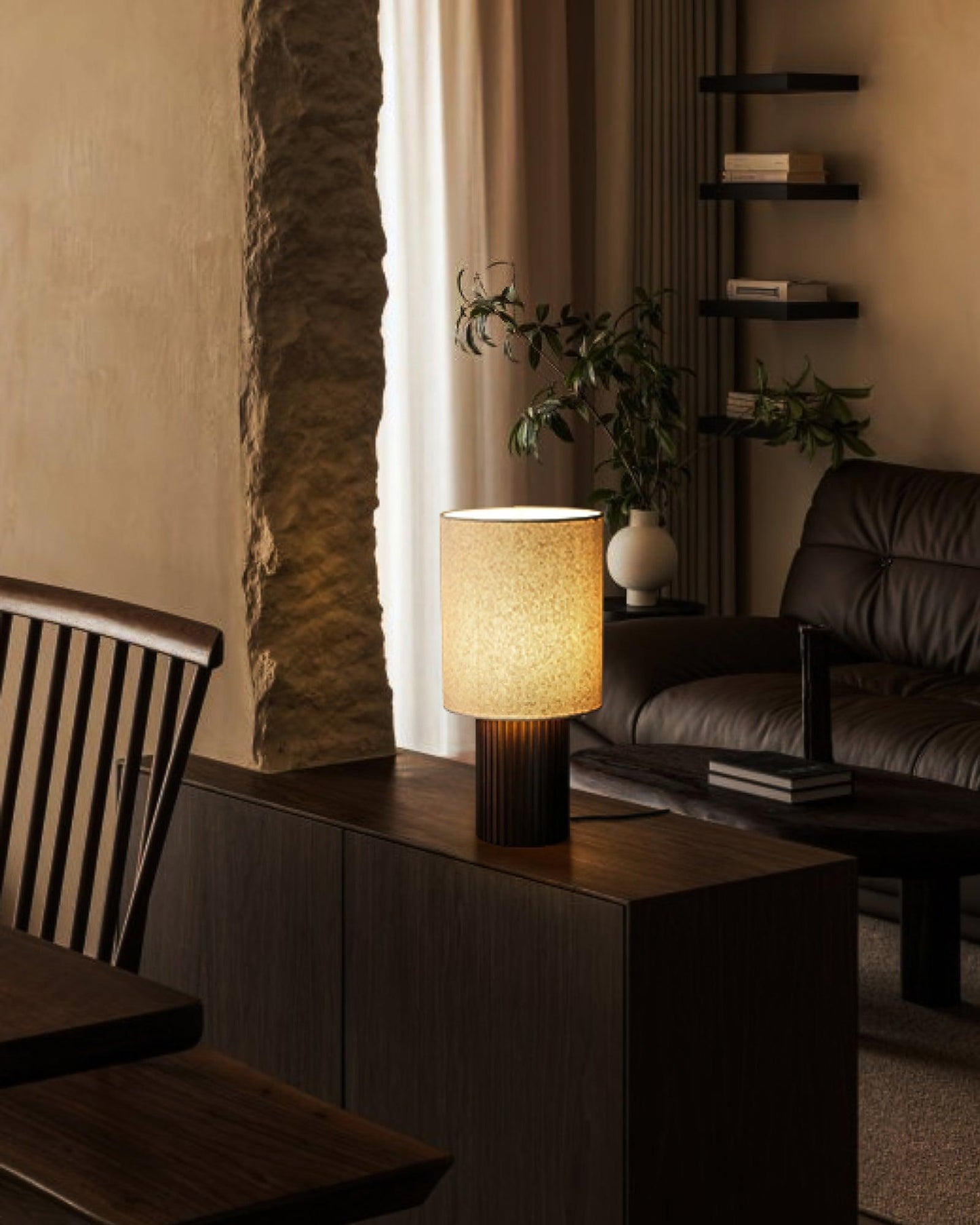 Rustic Wooden Floor Lamp