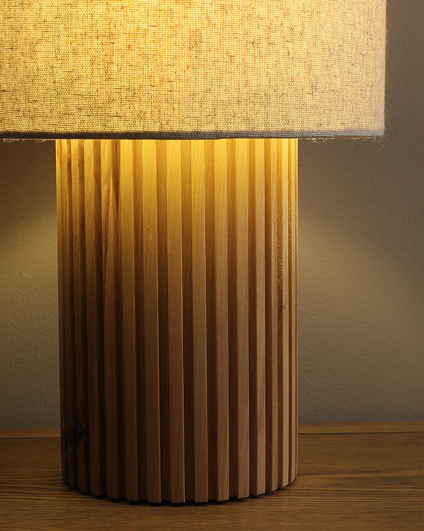 Rustic Wooden Floor Lamp