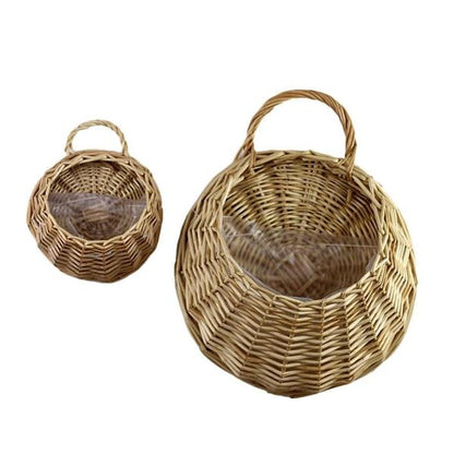 Natural Fiber Hanging Basket Planter