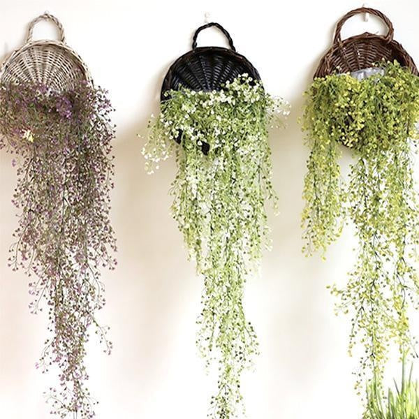 Natural Fiber Hanging Basket Planter