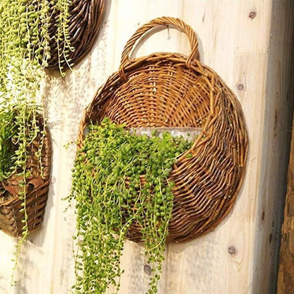 Natural Fiber Hanging Basket Planter
