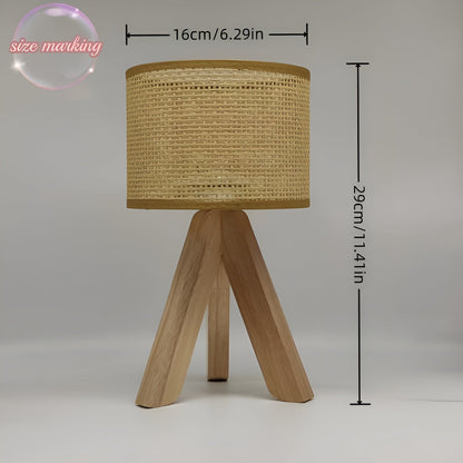 Eco Friendly Woven Rattan Table Lamp with USB and LED