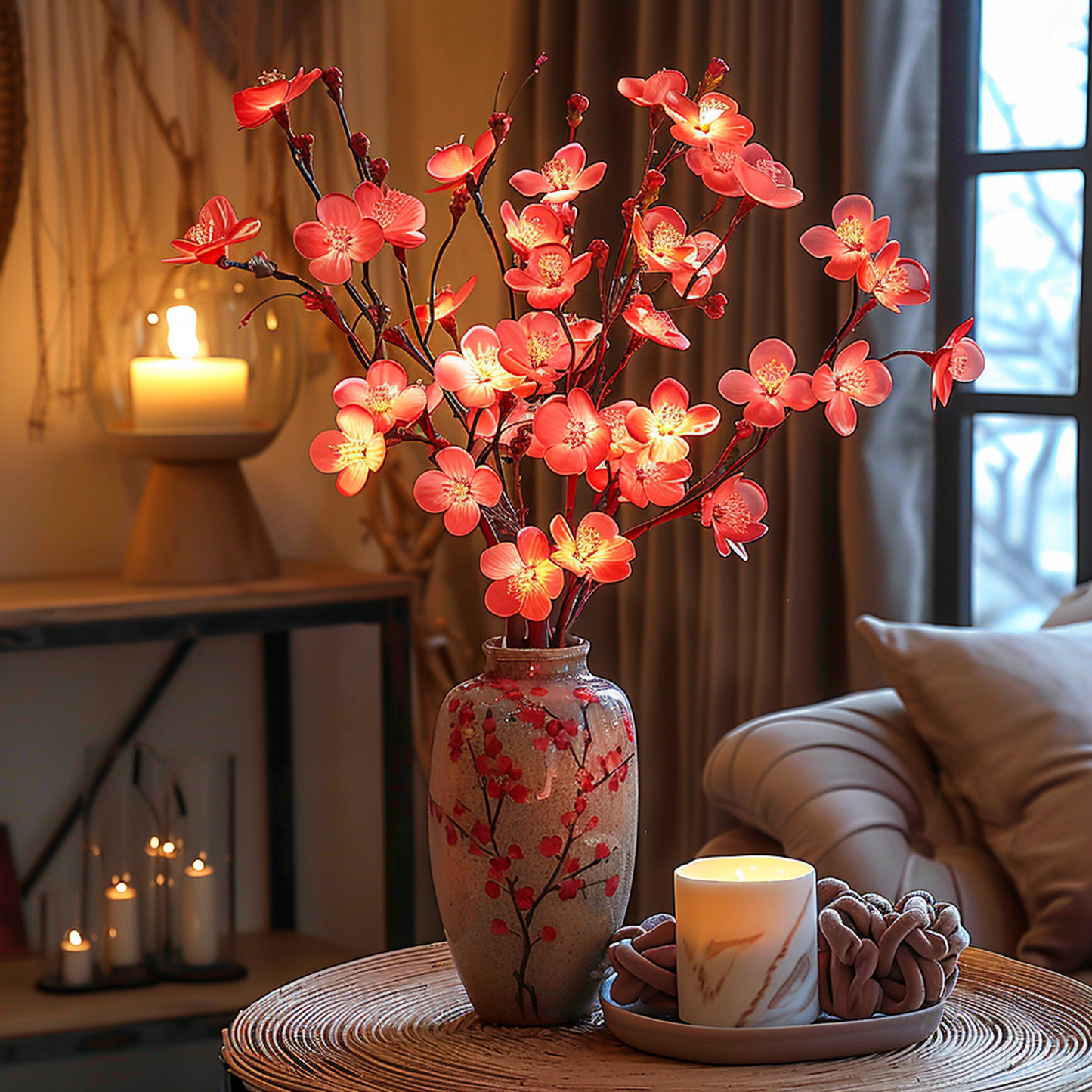 Relaxing Olive Leaf LED Table Lamp