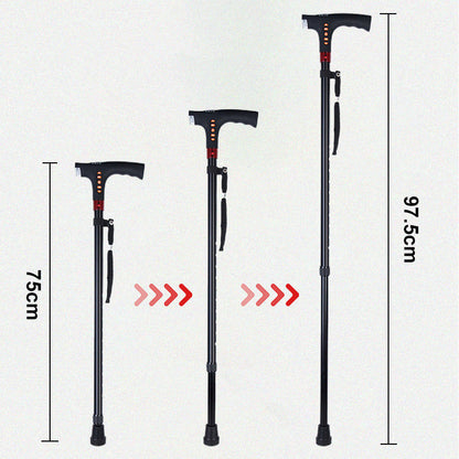 Safety Walking Stick with LED Light and Alarm
