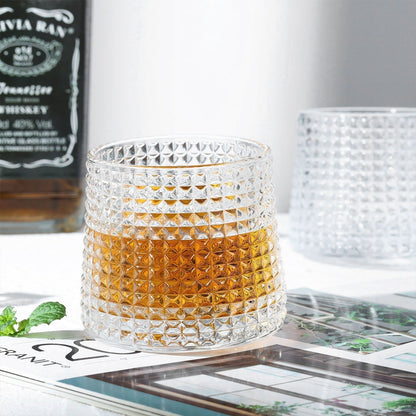 Premium Rotating Whiskey Glass Set