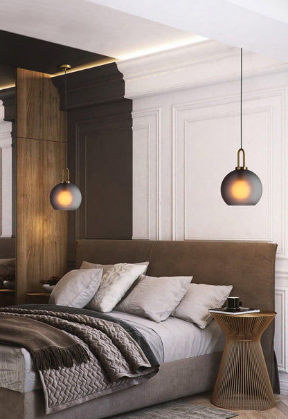 Sleek Glass Pendant Light Modern Ceiling Fixture
