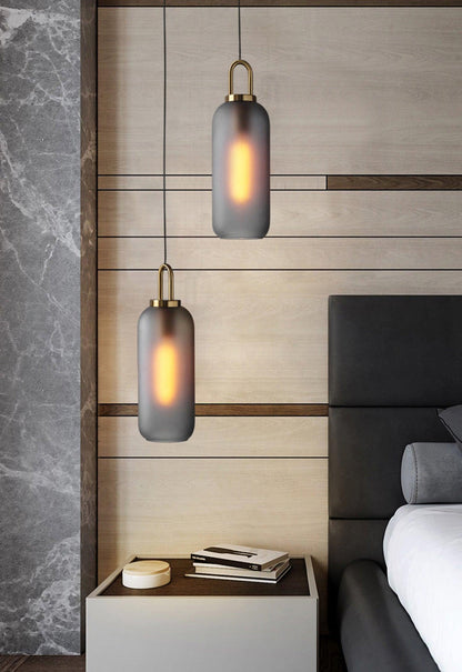 Sleek Glass Pendant Light Modern Ceiling Fixture