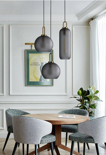 Sleek Glass Pendant Light Modern Ceiling Fixture
