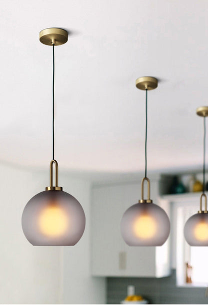 Sleek Glass Pendant Light Modern Ceiling Fixture