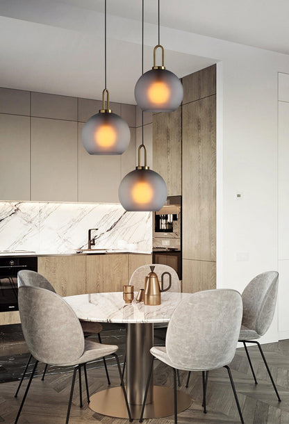 Sleek Glass Pendant Light Modern Ceiling Fixture