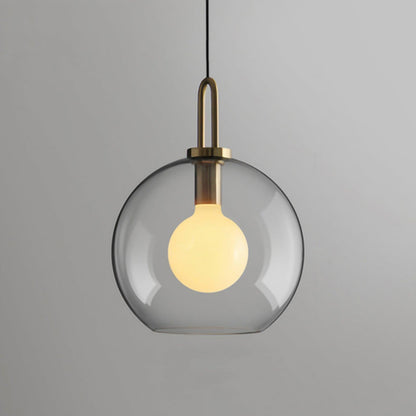 Sleek Glass Pendant Light Modern Ceiling Fixture