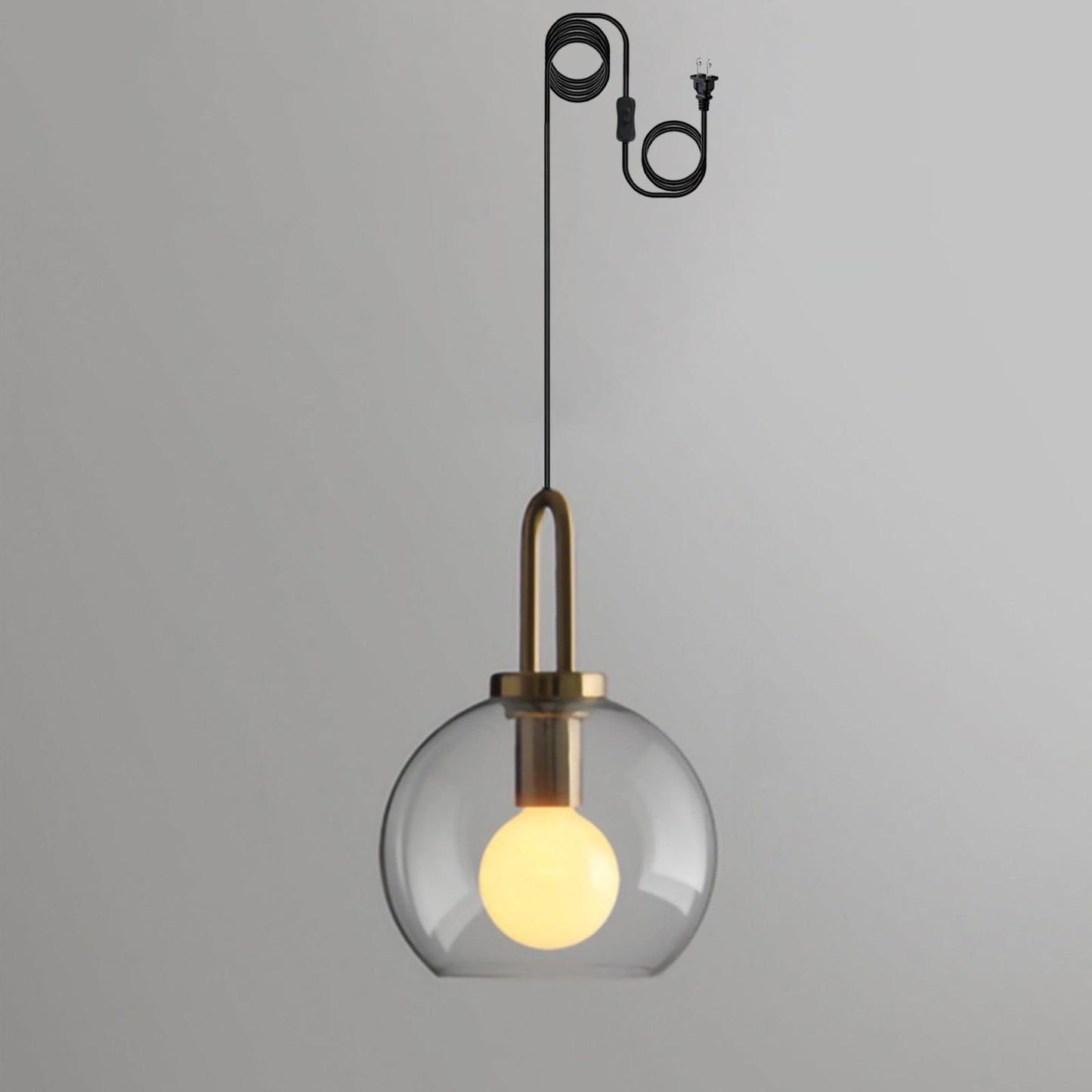 Sleek Hanging Glass Pendant Light