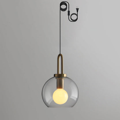 Sleek Hanging Glass Pendant Light