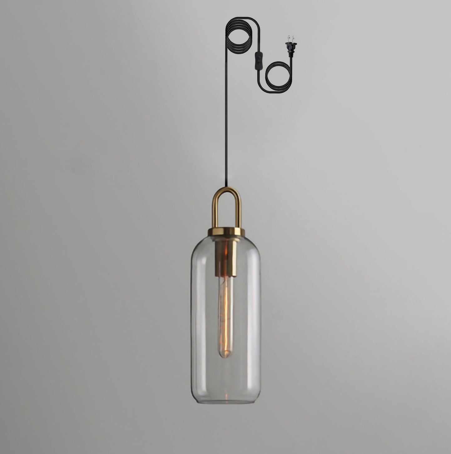 Sleek Hanging Glass Pendant Light