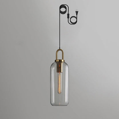 Sleek Hanging Glass Pendant Light