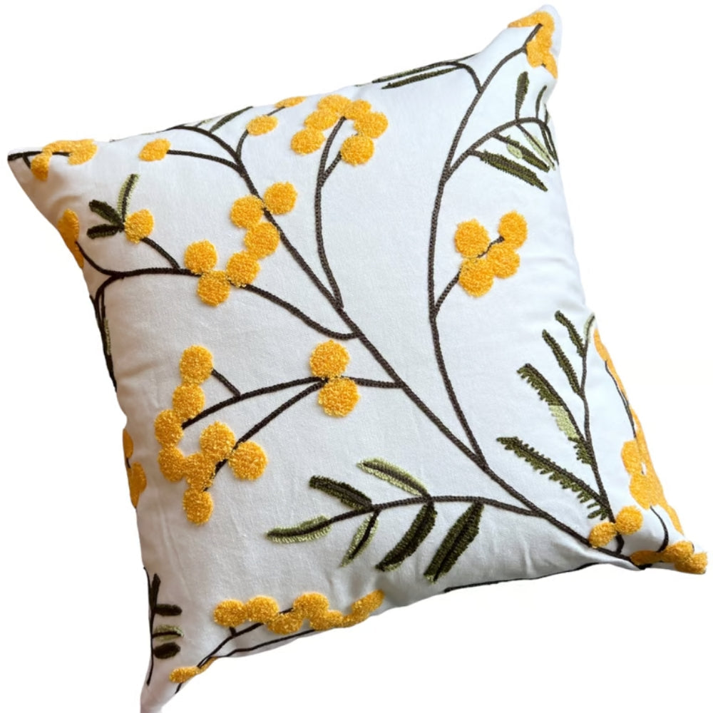 Bright Floral Pattern Pillow Cover - Cofik