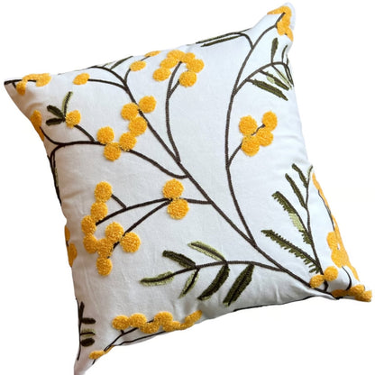 Bright Floral Pattern Pillow Cover - Cofik