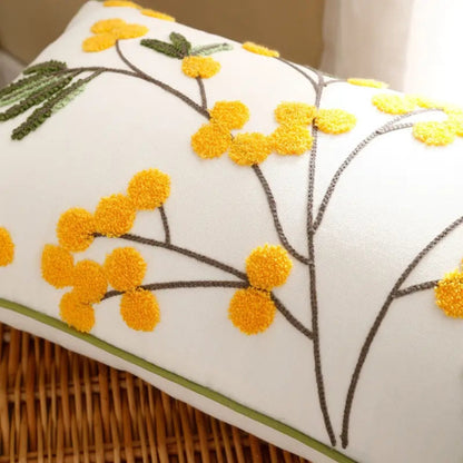 Bright Floral Pattern Pillow Cover