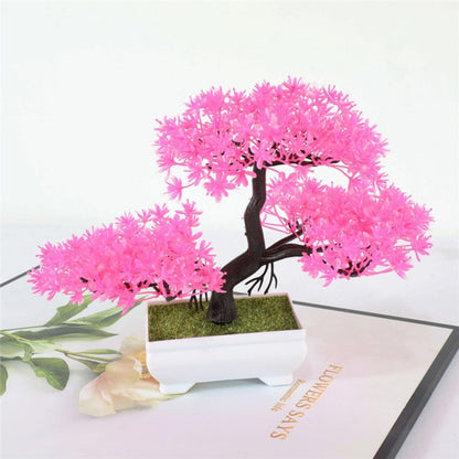 Small Indoor Artificial Bonsai Tree Office Decor