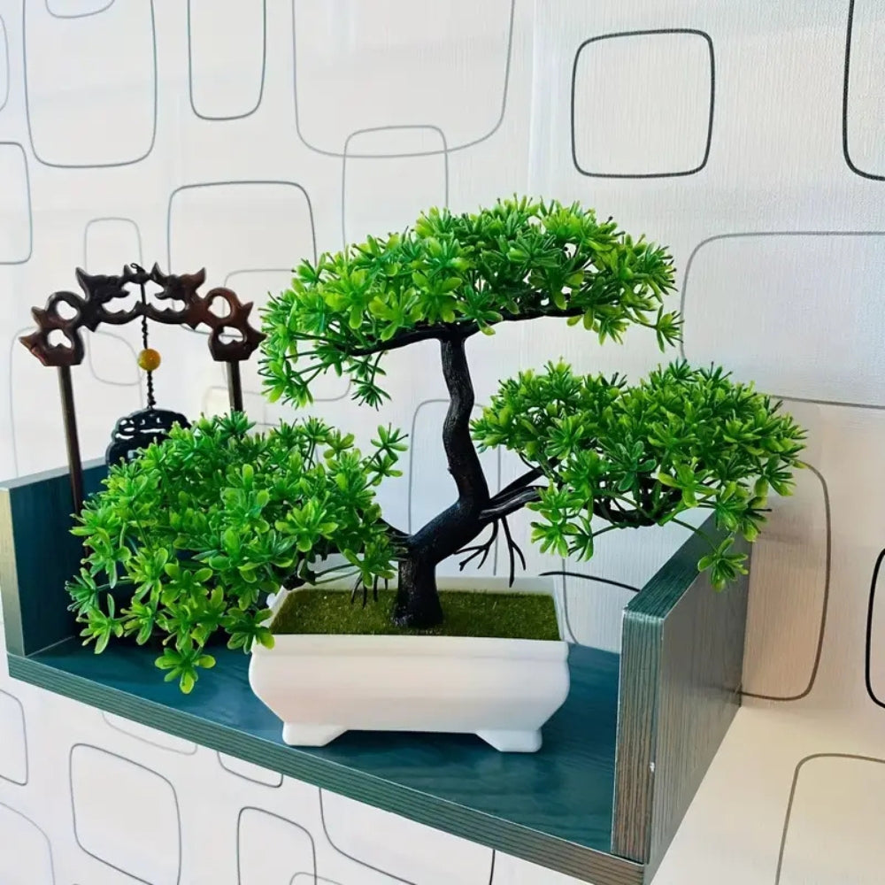 Small Indoor Artificial Bonsai Tree Office Decor