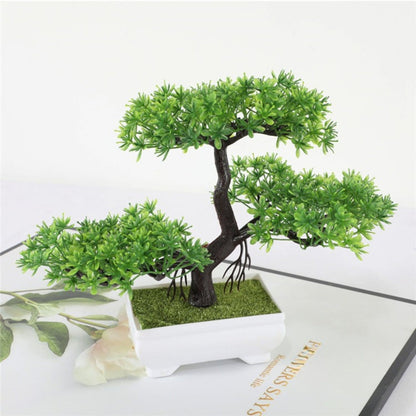 Small Indoor Artificial Bonsai Tree Office Decor