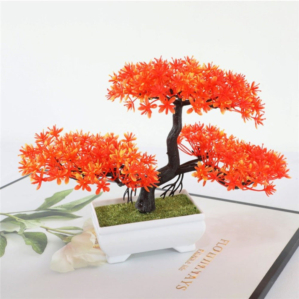 Small Indoor Artificial Bonsai Tree Office Decor