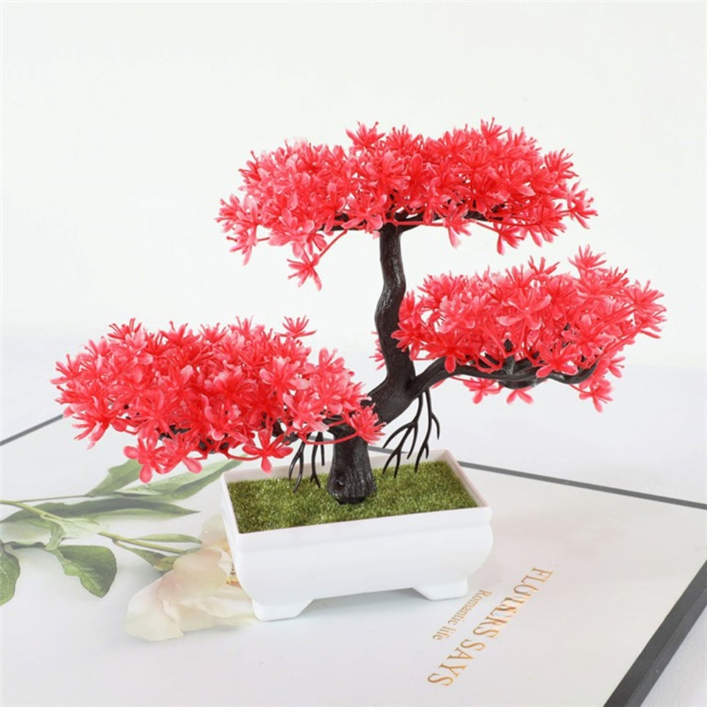 Small Indoor Artificial Bonsai Tree Office Decor