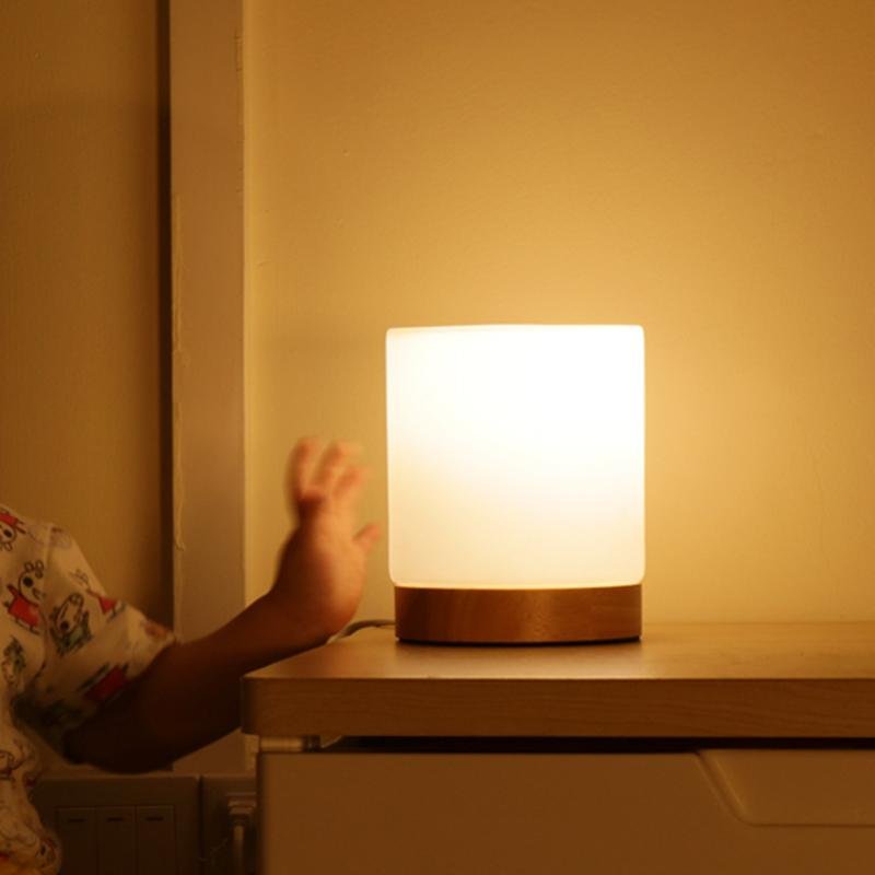 Elegant Glass Touch Table Lamp with LED Light