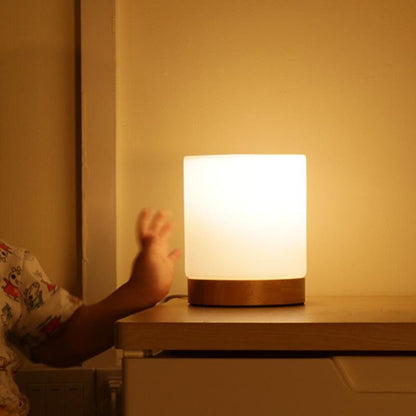 Elegant Glass Touch Table Lamp with LED Light