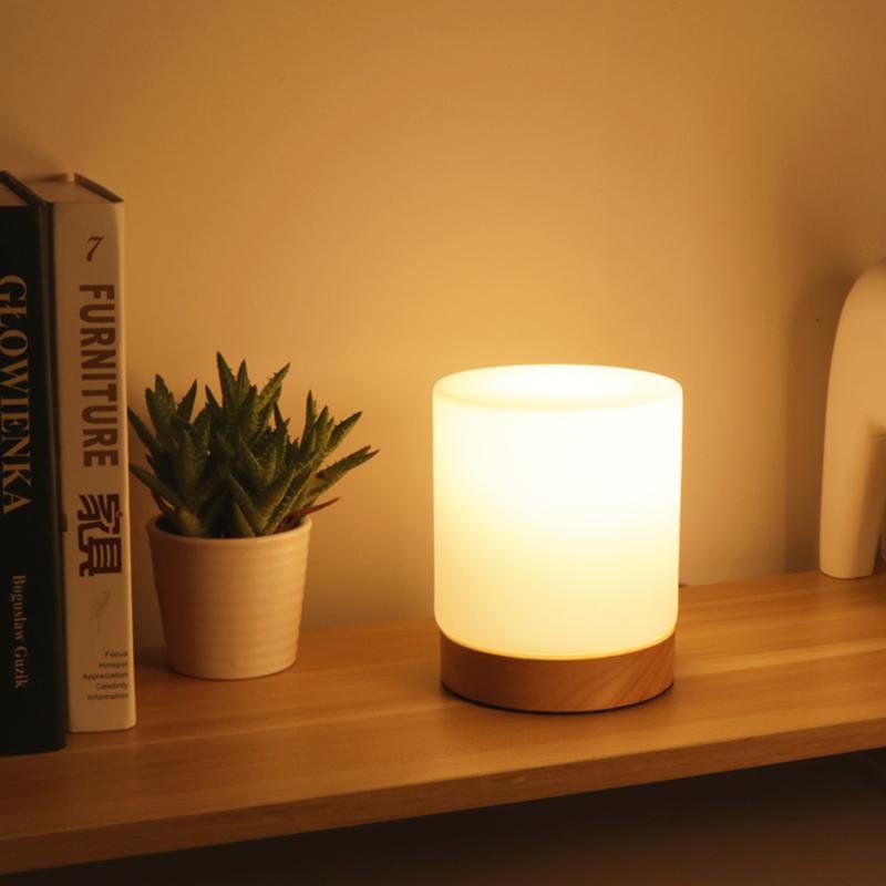 Elegant Glass Touch Table Lamp with LED Light