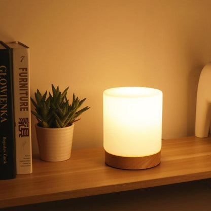 Elegant Glass Touch Table Lamp with LED Light