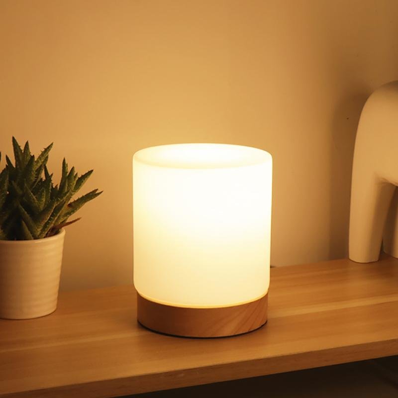 Elegant Glass Touch Table Lamp with LED Light