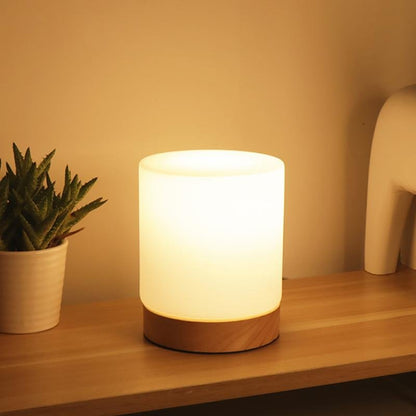 Elegant Glass Touch Table Lamp with LED Light