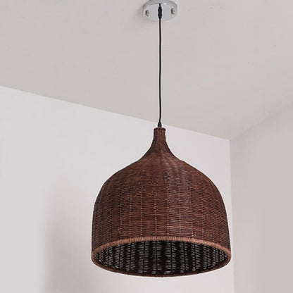 Natural Woven Rattan Pendant Light Fixture