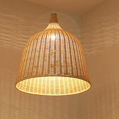Natural Woven Rattan Pendant Light Fixture