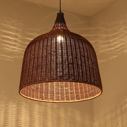 Natural Woven Rattan Pendant Light Fixture