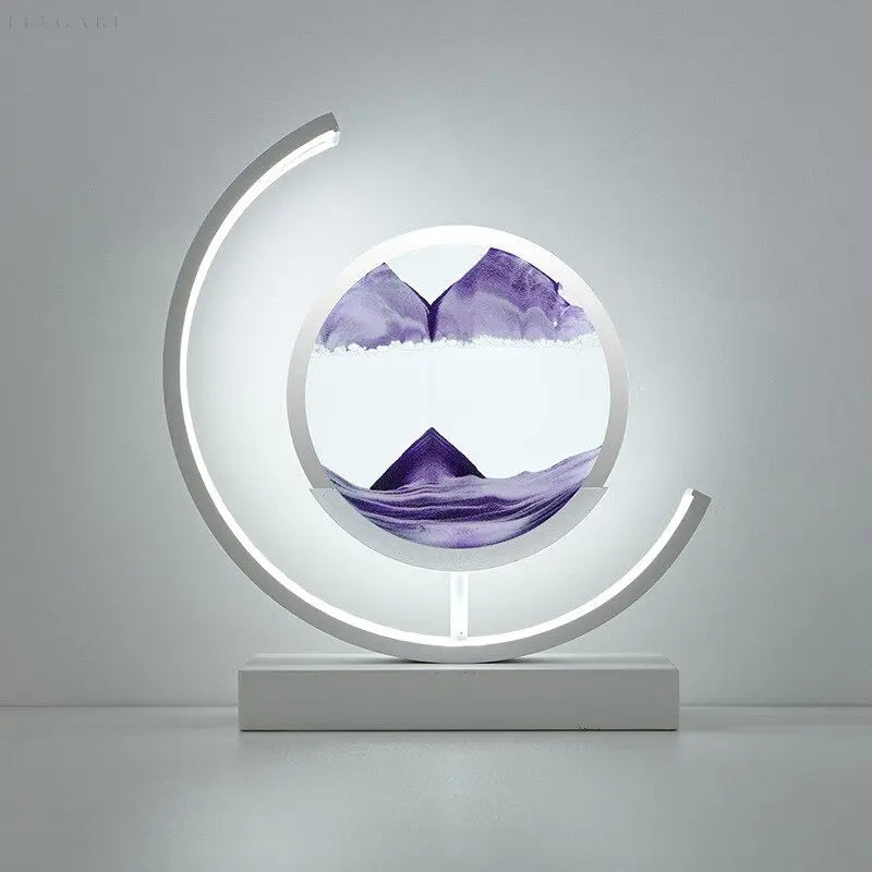 Calming Table Lamp with Colorful Sand Art Design